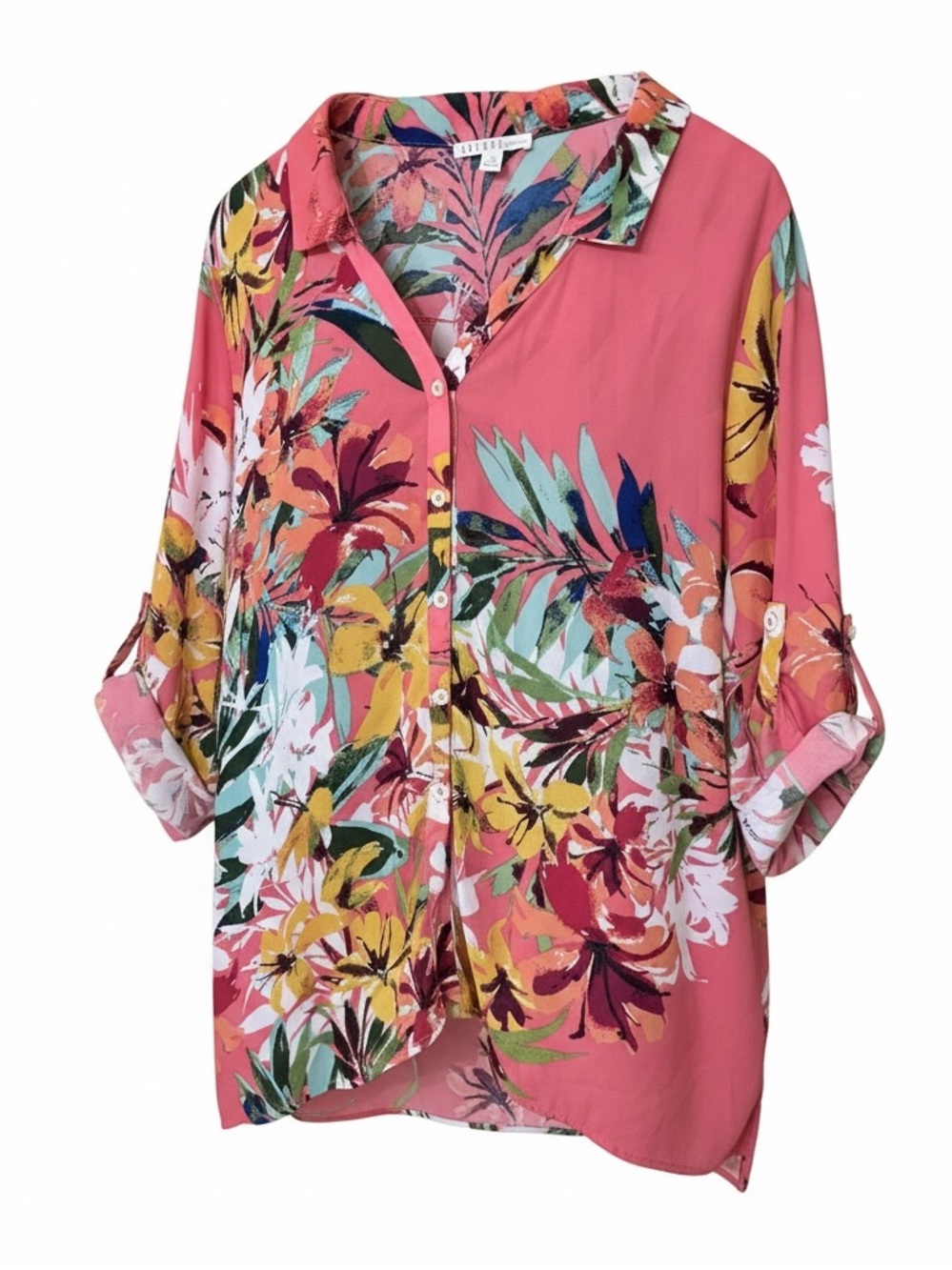 Spense Vibrant Floral Blouse 1X